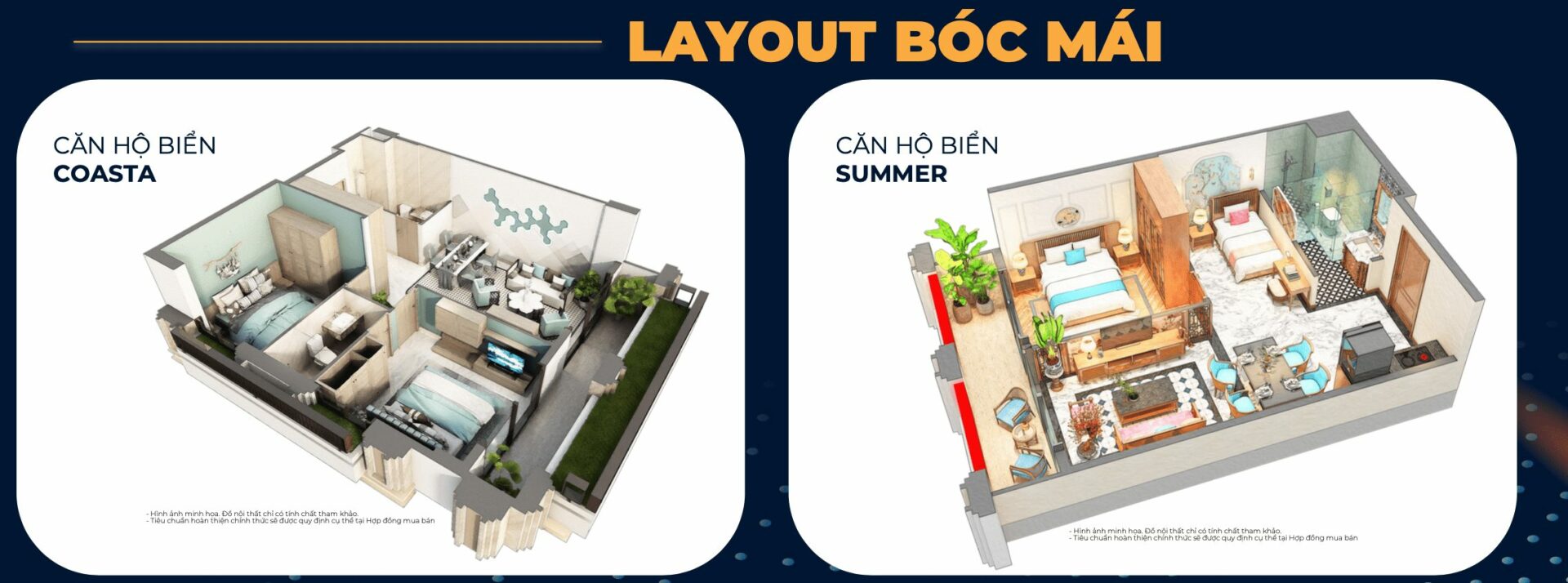 Layout căn hộ biển Coasta & Summer